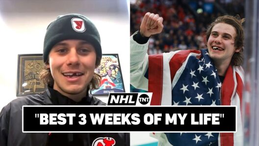 Jack Hughes Joins NHL on TNT to Talk About His Golden Goal for Team USA 🥇🇺🇸