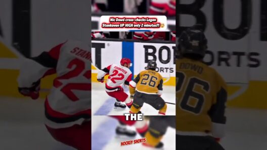 Nic Dowd CROSS-CHECKS Stankoven UP HIGH 2 Minutes Only? 2026 Stanley Cup Finals #Hockey #Nhl #Shorts