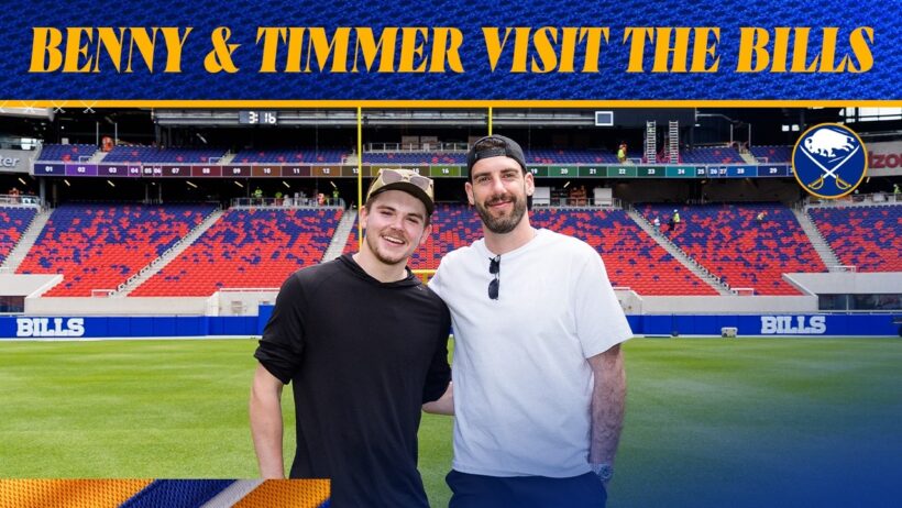 "I'm Too Short For Football" | Zach Benson & Conor Timmins Visit The Buffalo Bills | Buffalo Sabres