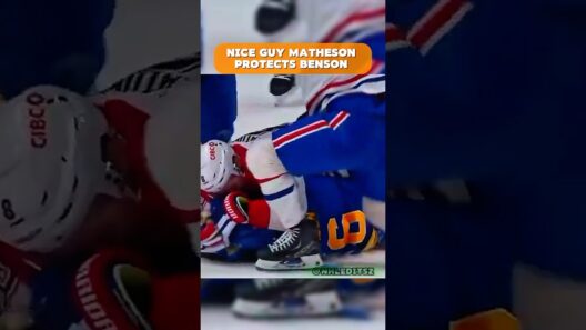 Matheson demonstrates true sportsmanship 🫂 #nhl #hockey #sports #shorts