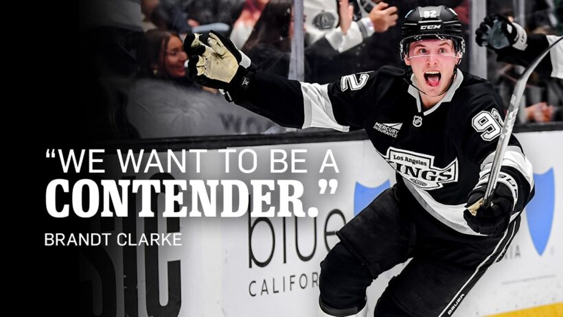 LA Kings Defenseman Brandt Clarke Speaks to the Media Following His Contract Extension!