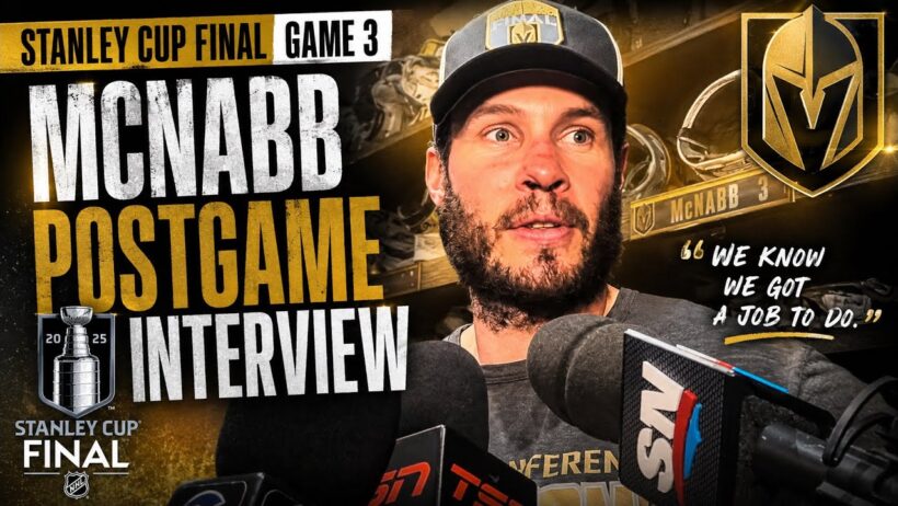 Brayden McNabb Talks Playing 30 Minutes With Stitches & 2 Assists in Game 3 of Stanley Cup Finals
