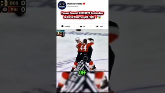 Tanner Jeannot DESTROYS Deslauriers in Brutal Heavyweight Fight 🥊😱 #Shorts #Hockeyfight #Nhl #Hockey