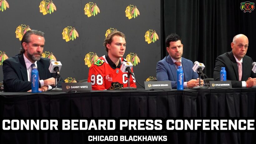 PRESS CONFERENCE: Connor Bedard REACTS to Being Named the Chicago Blackhawks 37th Captain
