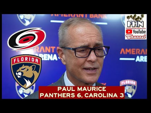 Panthers Postgame: Paul Maurice After Preseason Opening Win vs Carolina Hurricanes