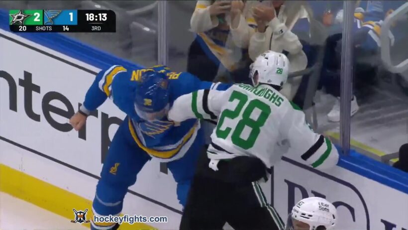 Kyle Burroughs vs Dylan Peterson | Sep 19, 2026 | Dallas Stars @ St. Louis Blues