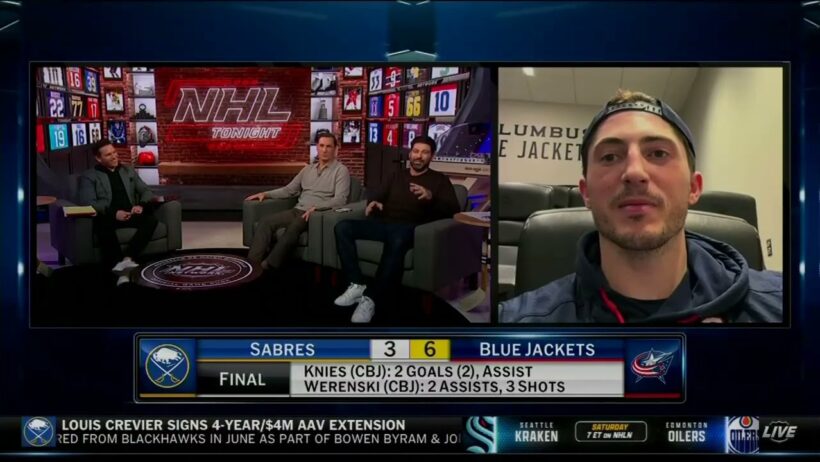 Zach Werenski joins NHL Tonight after Blue Jackets season opening win