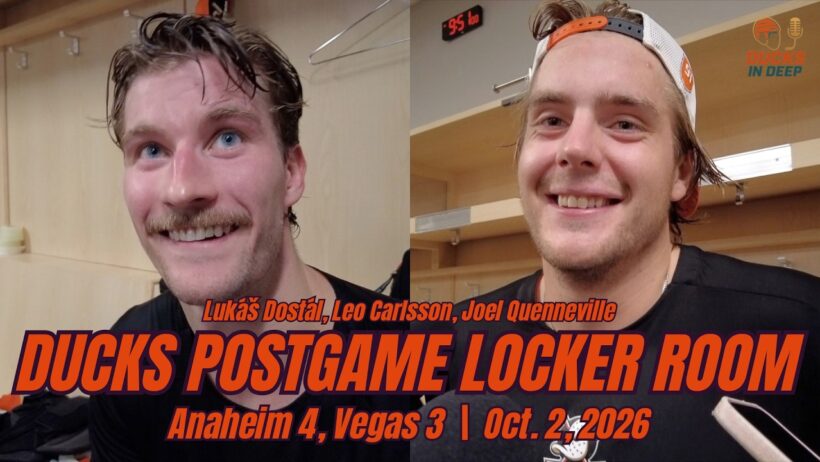 Leo Carlsson powers offense, Lukáš Dostál backstops late in season-opening win | Ducks Postgame