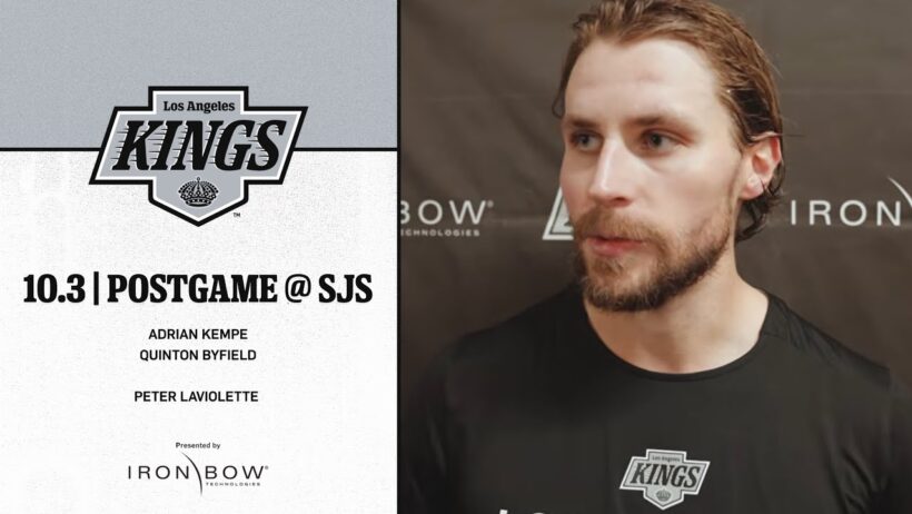 MEDIA: Adrian Kempe, Quinton Byfield, and Peter Laviolette | 10.03.26 at SJS