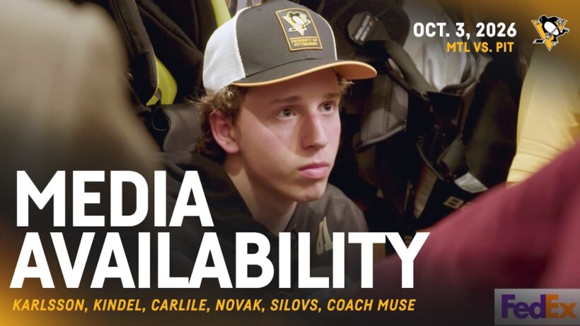 Karlsson, Kindel, Carlile, Novak, Silovs, Muse Media Availability (10.3.26) | Pittsburgh Penguins