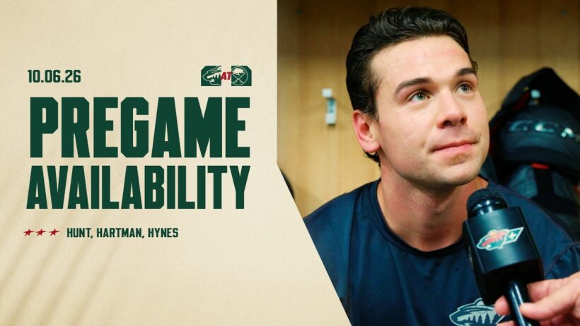 Hartman, Hunt & Head Coach John Hynes | Minnesota Wild Pregame Availability | Oct. 6