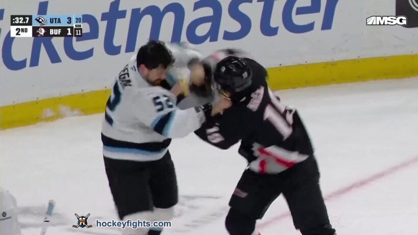 MacKenzie Weegar vs Peyton Krebs  | Oct 10, 2026 | Utah Mammoth at Buffalo Sabres