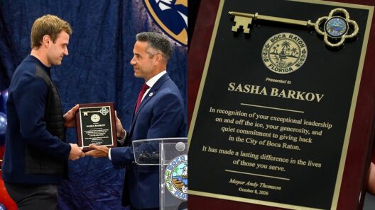 Aleksander Barkov receives key to Boca Raton 🔑