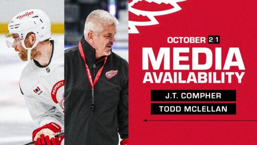 JT Compher, Todd McLellan Practice Media | Oct. 21, 2026